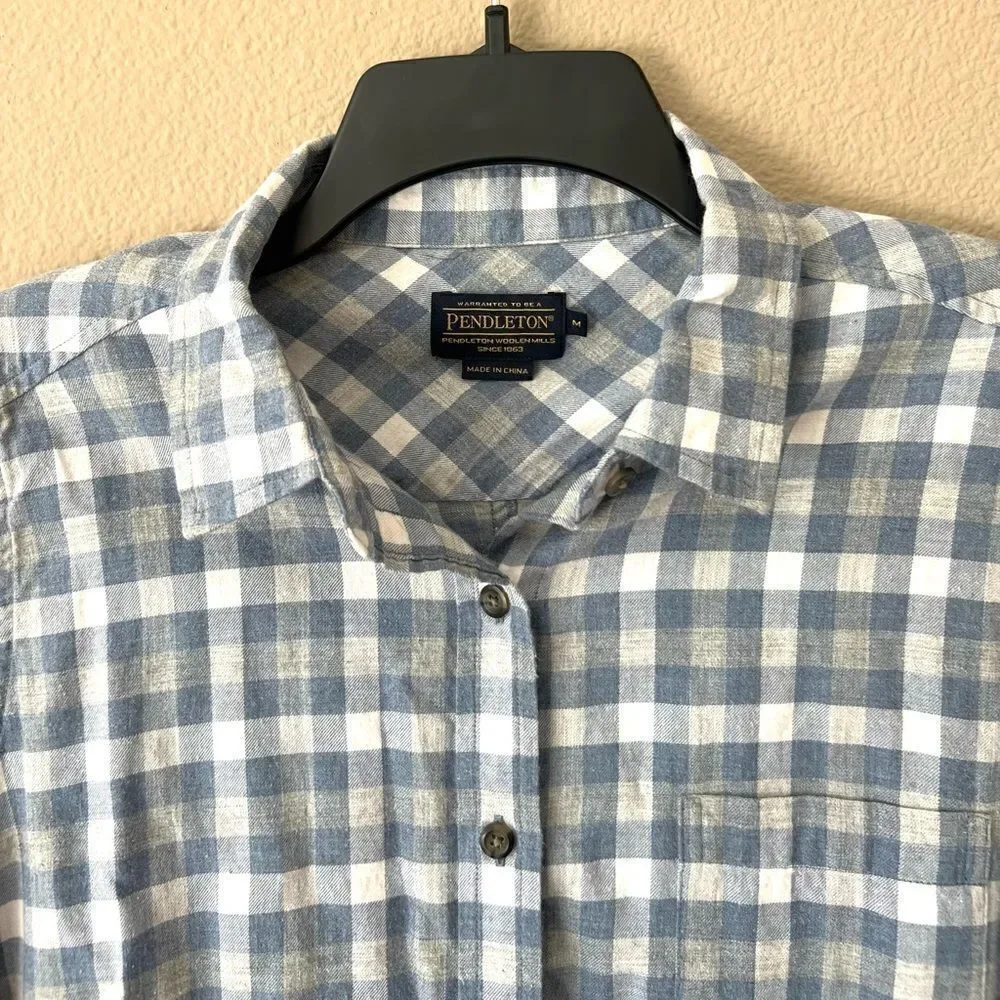 Pendleton Plaid Button Down Top - Picture 3 of 7
